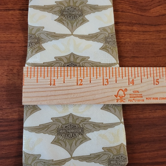 Harley Davidson Silk Tie Cream and nude Ralph Marlin & Co - Picture 9 of 12